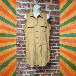 Women's PROMESA Sleeveless Cotton Utility Romper Large